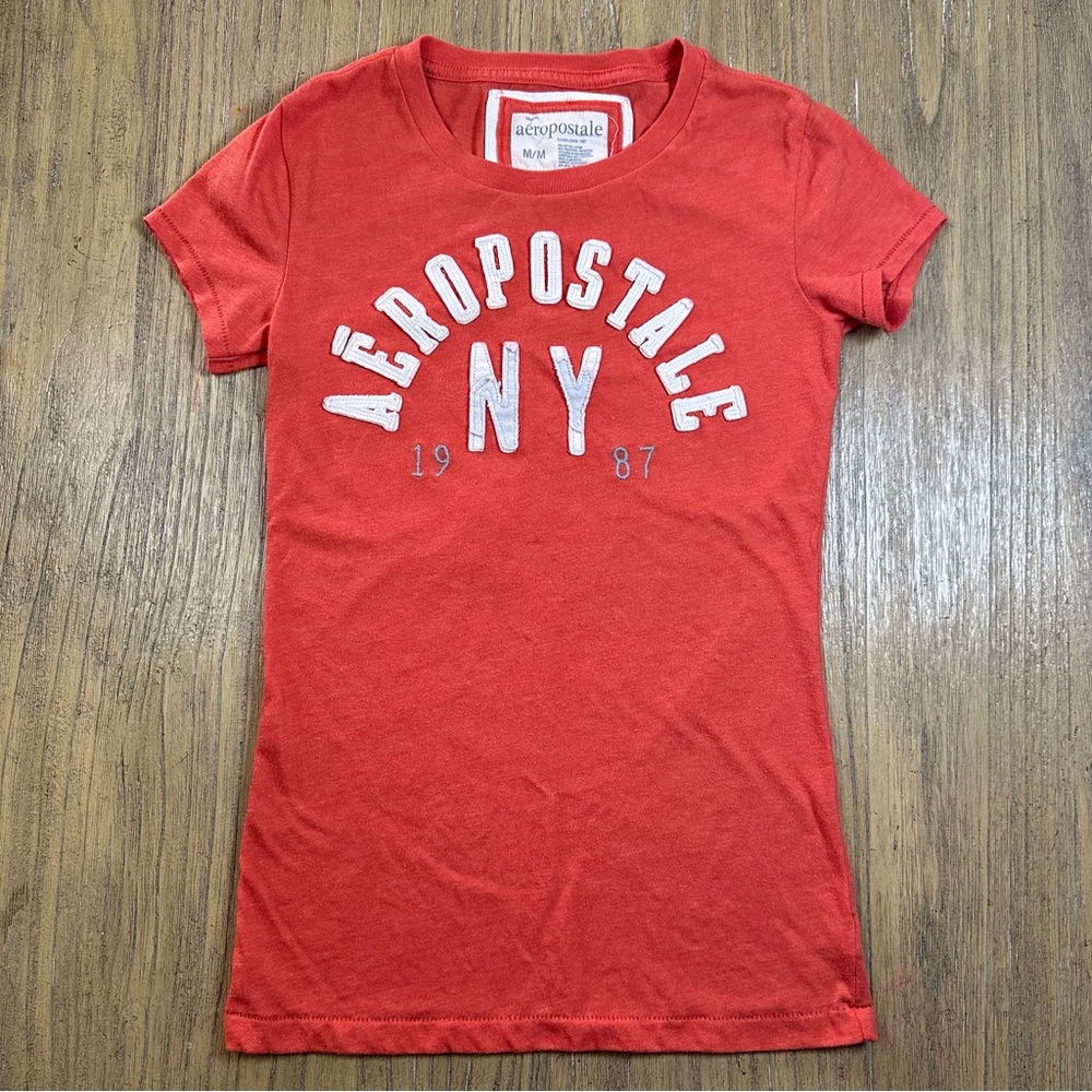 Aeropostale Orange Graphic Tee